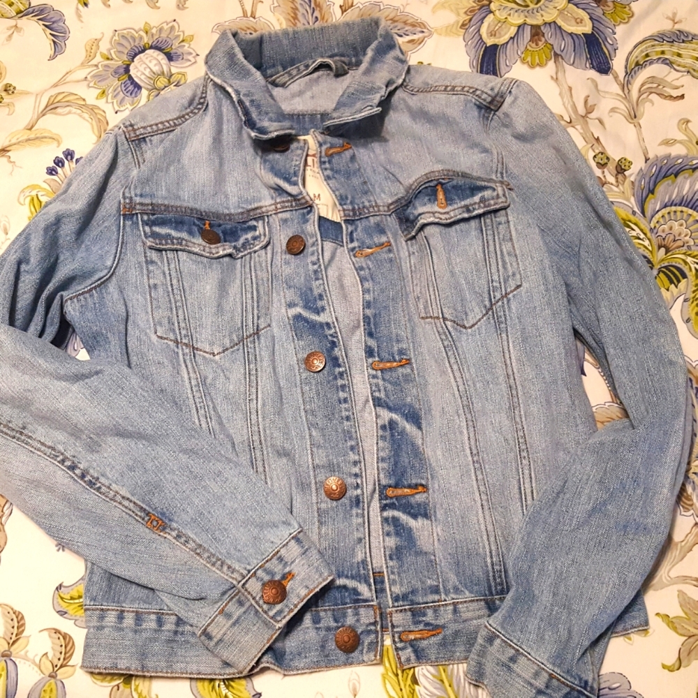 Hollister light blue jean jacket